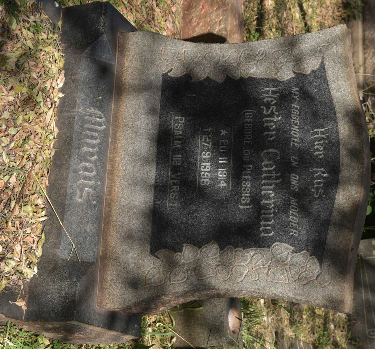 MARAIS Hester Catherina nee DU PLESSIS 1914-1956