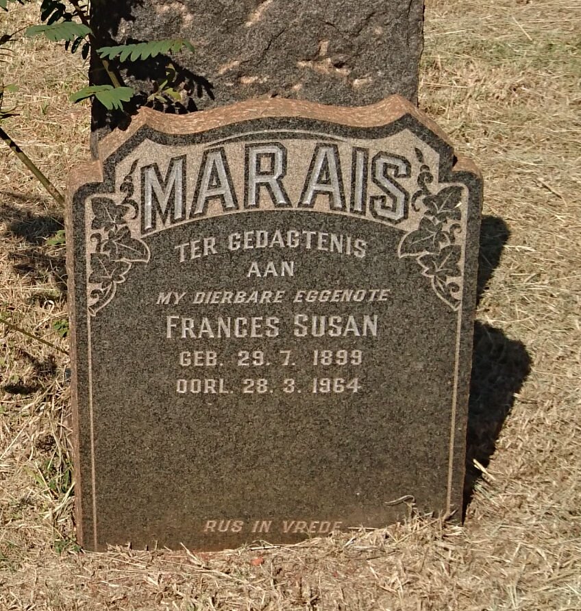 MARAIS Frances Susan 1899-1964