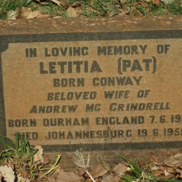 McCRINDRELL Letitia nee CONWAY 1913-1955