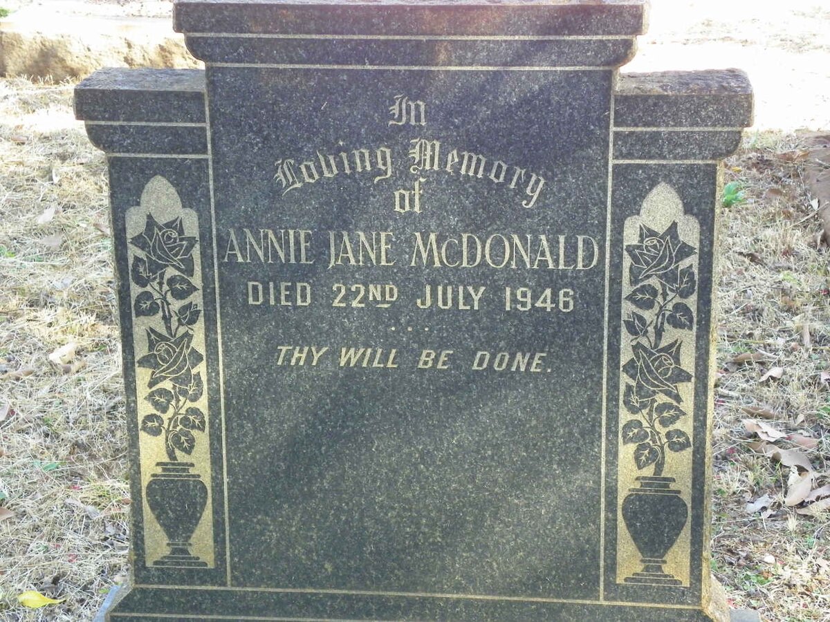 McDONALD Annie Jane -1946