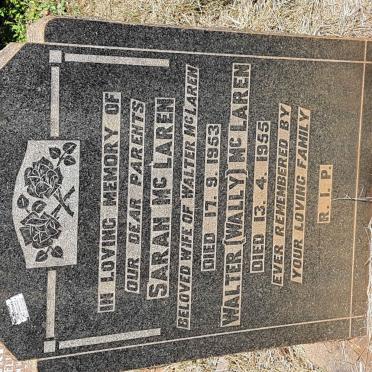 McLAREN Walter -1955 &amp; Sarah -1953