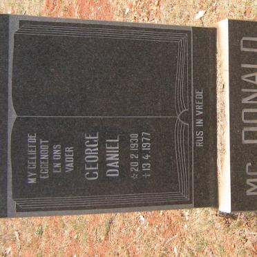 McDONALD George Daniel 1930-1977