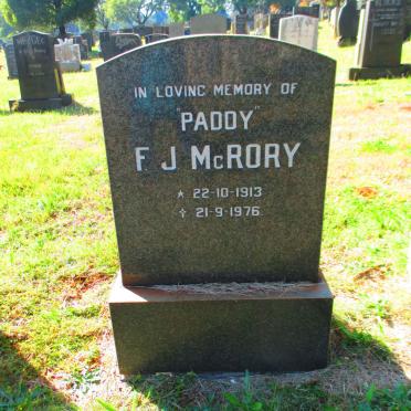 McRORY F.J. 1913-1976