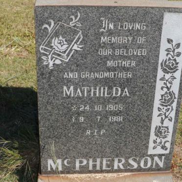 McPHERSON Mathilda 1905-1981