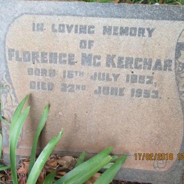 McKERCHAR Florence 1882-1953