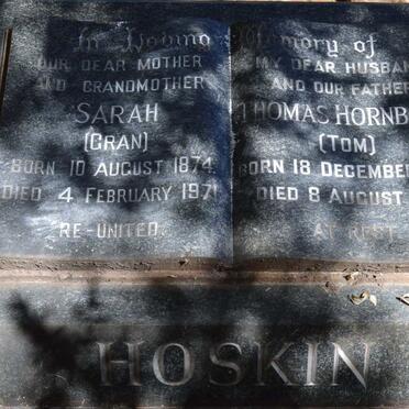 HOSKIN Thomas Hornbrook 1874-1951 &amp; Sarah 1874-1971