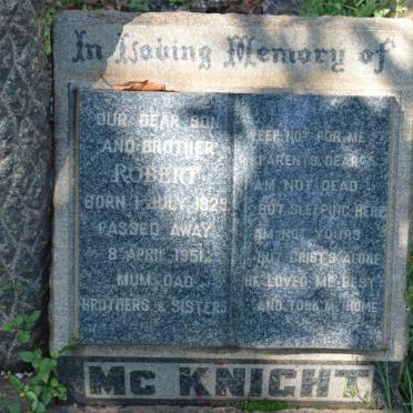 McKNIGHT Robert 1929-1951