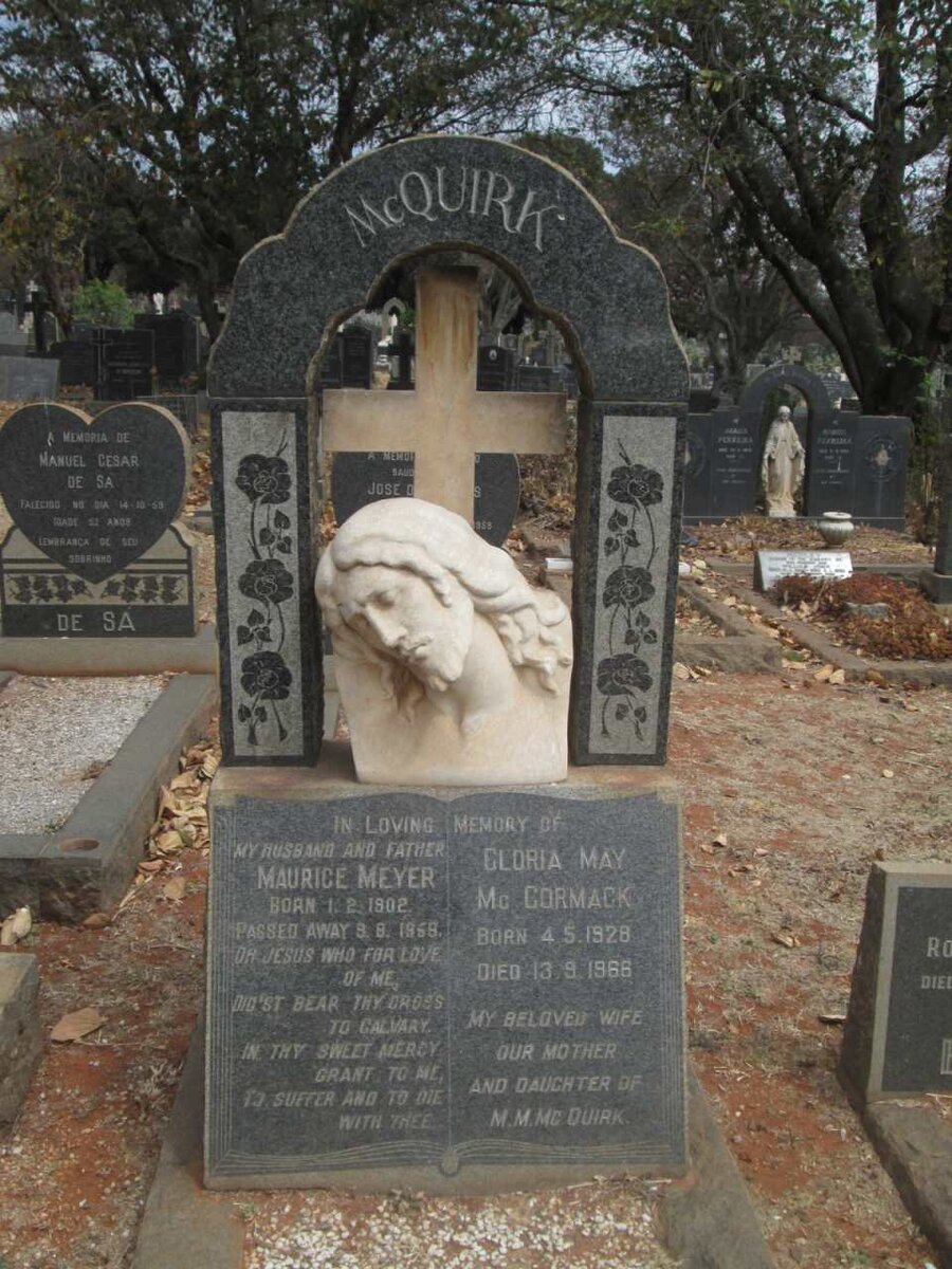 McQUIRK Maurice Meyer 1902-1959  :: McCORMACK Gloria May 1928-1966