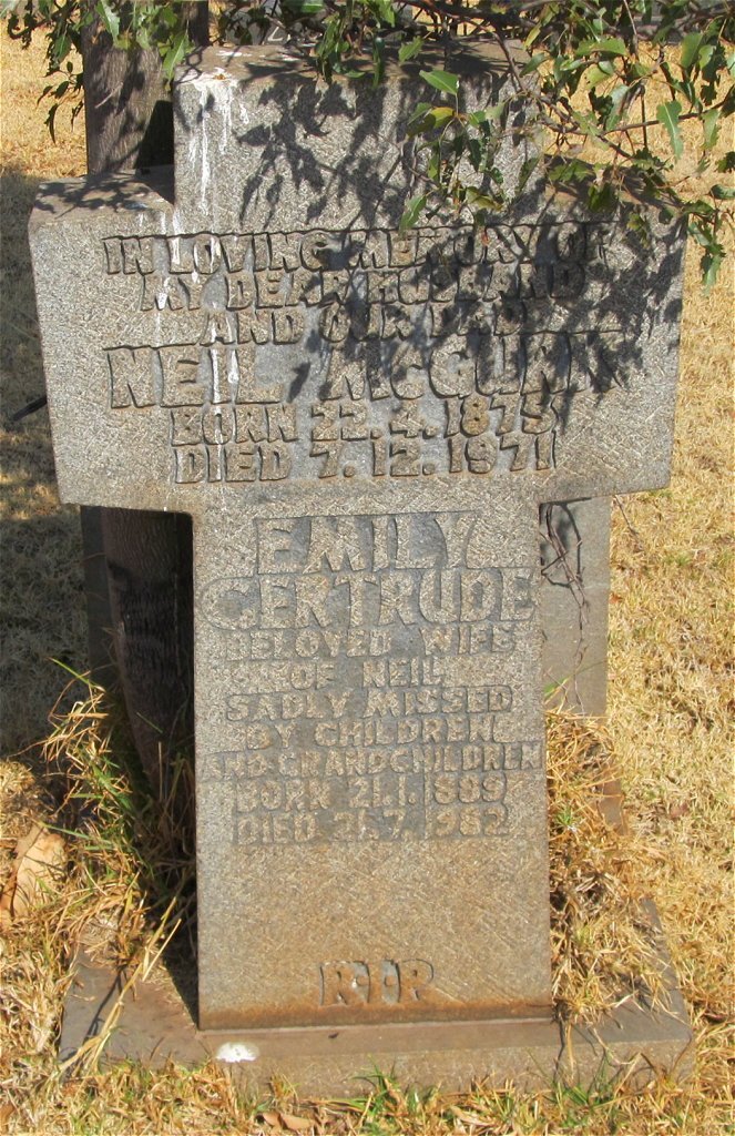 McGURK Neil 1875-1971 &amp; Emily Gertrude 1899-1982