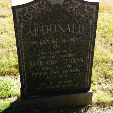 McDONALD Marjory Lillian 1916-1968