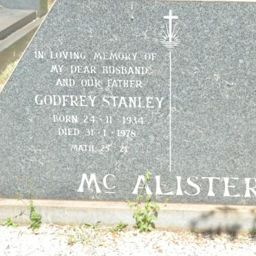 McALISTER Godfrey Stanley 1934-1978