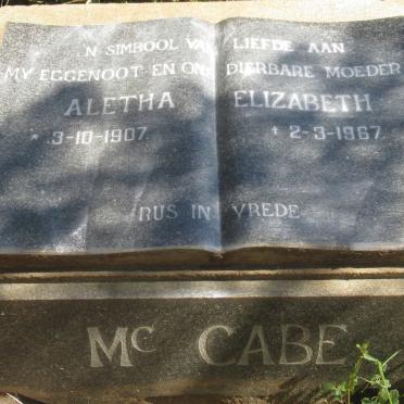 McCABE Aletha Elizabeth 1907-1967
