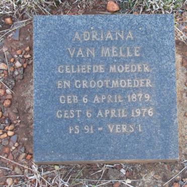 MELLE Adriana, van 1879-1976