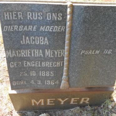 MEYER Jacoba Magrietha nee ENGELBRECHT 1885-1964