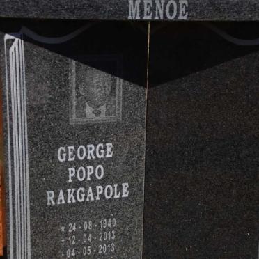MENOE George Popo Rakgapole 1940-2013