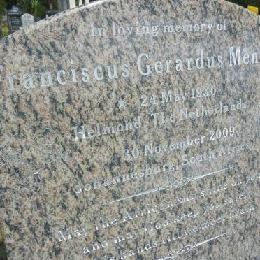 MENNEN Franciscus Gerardus 1930-2009