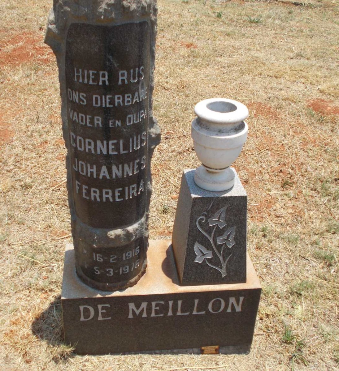 MEILLON Cornelius Johannes Ferreira, de 1916-1976