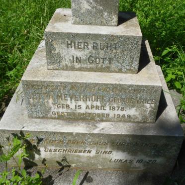 MEYERHOFF Jetta nee DE VRIES 1878-1949