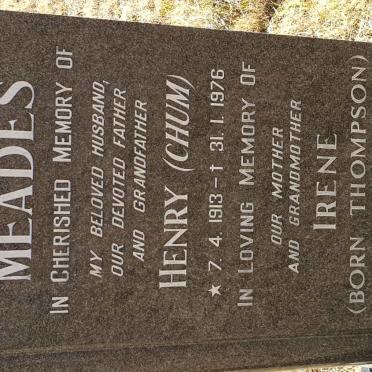 MEADES Henry 1913-1976 &amp; Irene THOMPSON 1919-1986
