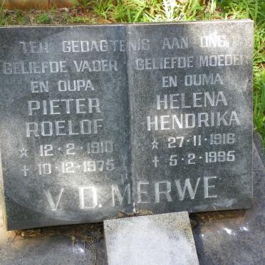 MERWE Pieter Roelof, van der 1910-1975 &amp; Helena Hendrika 1916-1995