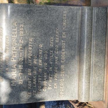 MERWE Maria Petronella, van der 1903-1953