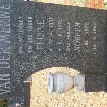MERWE Flippie, van der 1931-1975 &amp; Noreen 1932-1982