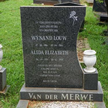 MERWE Wynand Louw, van der 1916-1983 &amp; Alida Elizabeth 1934-2000