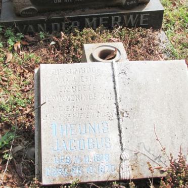 MERWE Theunis Jacobus, van der 1913-1970