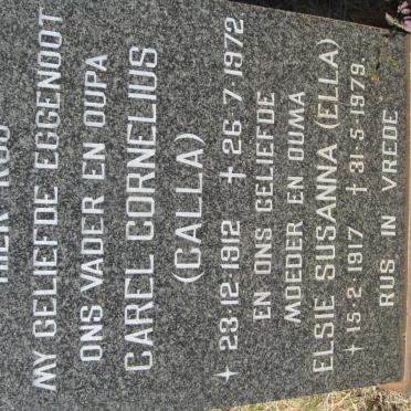 MERWE Carel Cornelius, van der 1912-1972 &amp; Elsie Susanna 1917-1979