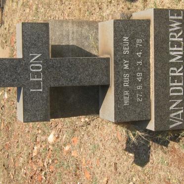 MERWE Leon, van der 1949-1978