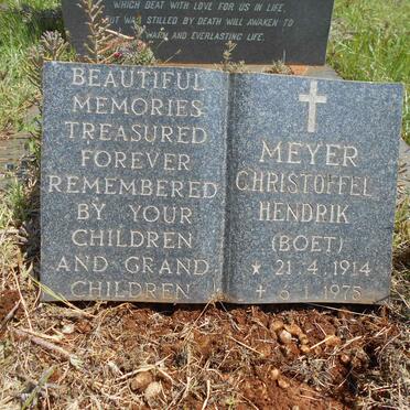 MEYER Christoffel Hendrik 1914-1975 &amp; Madeline Jennefer 1917-1970
