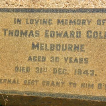 MELBOURNE Thomas Edward Golden -1943