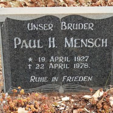 MENSCH Paul H. 1927-1978