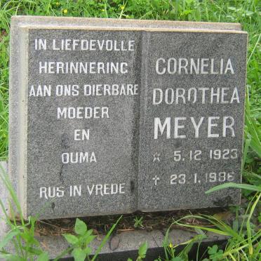 MEYER Cornelia Dorothea 1923-1986