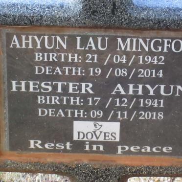 MINGFOR Ahyun Lau 1942-2014 :: AHUYN Hester 1941-2018