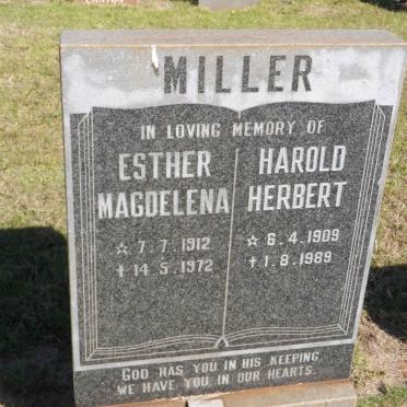 MILLER Harold Herbert 1909-1989 &amp; Esther Magdelena 1912-1972