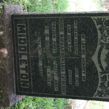 MIDDLETON Hugh Richard -1952 &amp; Maria Catherine -1969