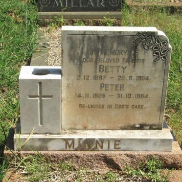 MINNIE Peter 1896-1964 &amp; Betty 1897-1964