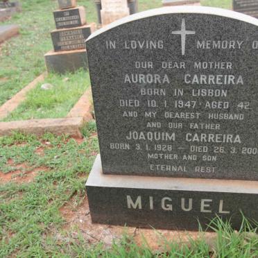 MIGUEL Aurora Carreira -1947 :: MIGUEL Joaquim Carreira 1928-2000