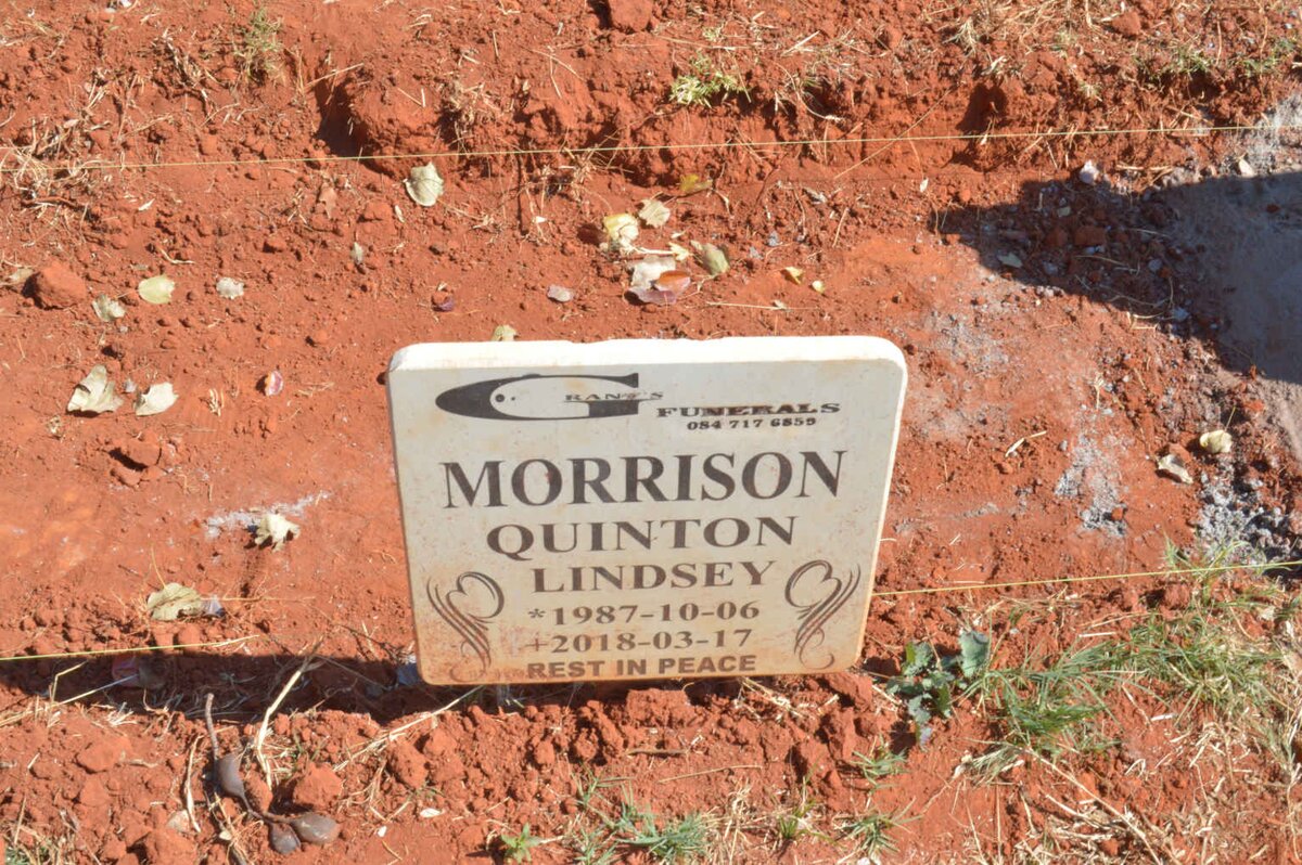 MORRISON Quinton Lindsey 1987-2018
