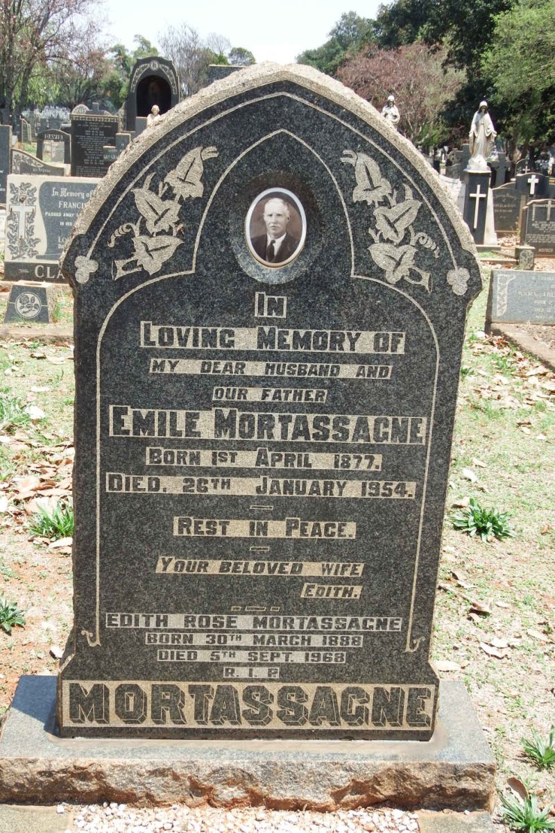 MORTASSAGNE Emile 1877-1954 &amp; Edith Rose 1888-1968