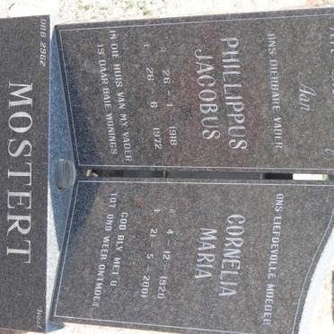 MOSTERT Phillippus Jacobus 1918-1972 &amp; Cornelia Maria 1920-2001
