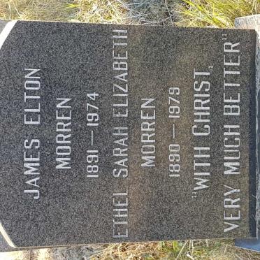 MORREN James Elton 1891-1974 &amp; Ethel Sarah Elizabeth 1890-1979