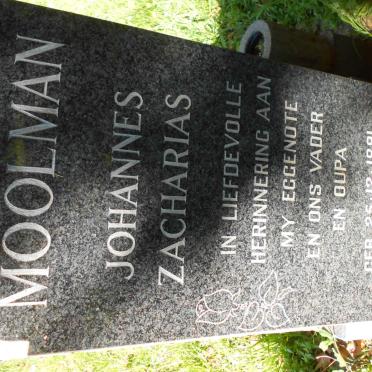 MOOLMAN Johannes Zacharias 1891-1981