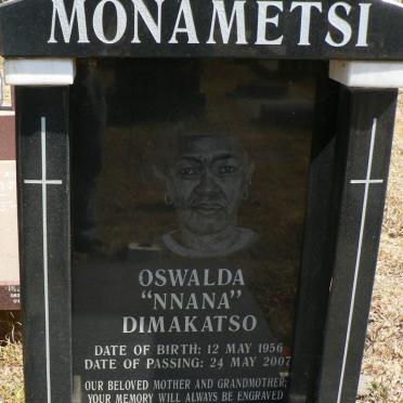 MONAMETSI Oswalda Dimakatso 1956-2007