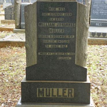 MULLER William Johannes 1931-1952