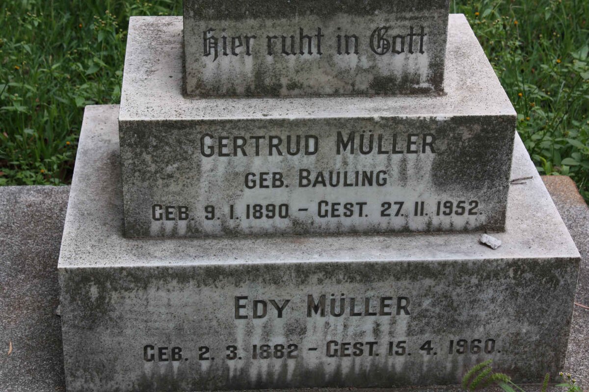 MÜLLER Edy 1882-1960 &amp; Gertrud BAULING 1890-1952