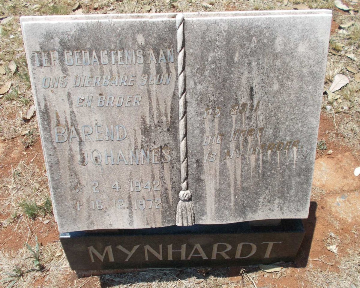 MYNHARDT Barend Johannes 1942-1972
