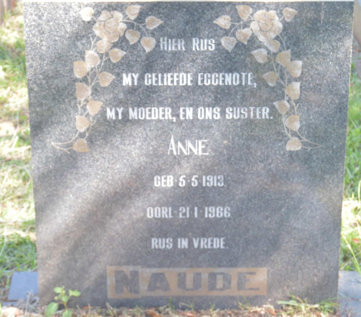 NAUDE Anne 1913-1966
