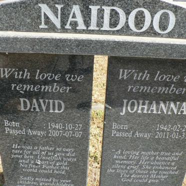 NAIDOO David 1940-2007 &amp; Johanna 1942-2011